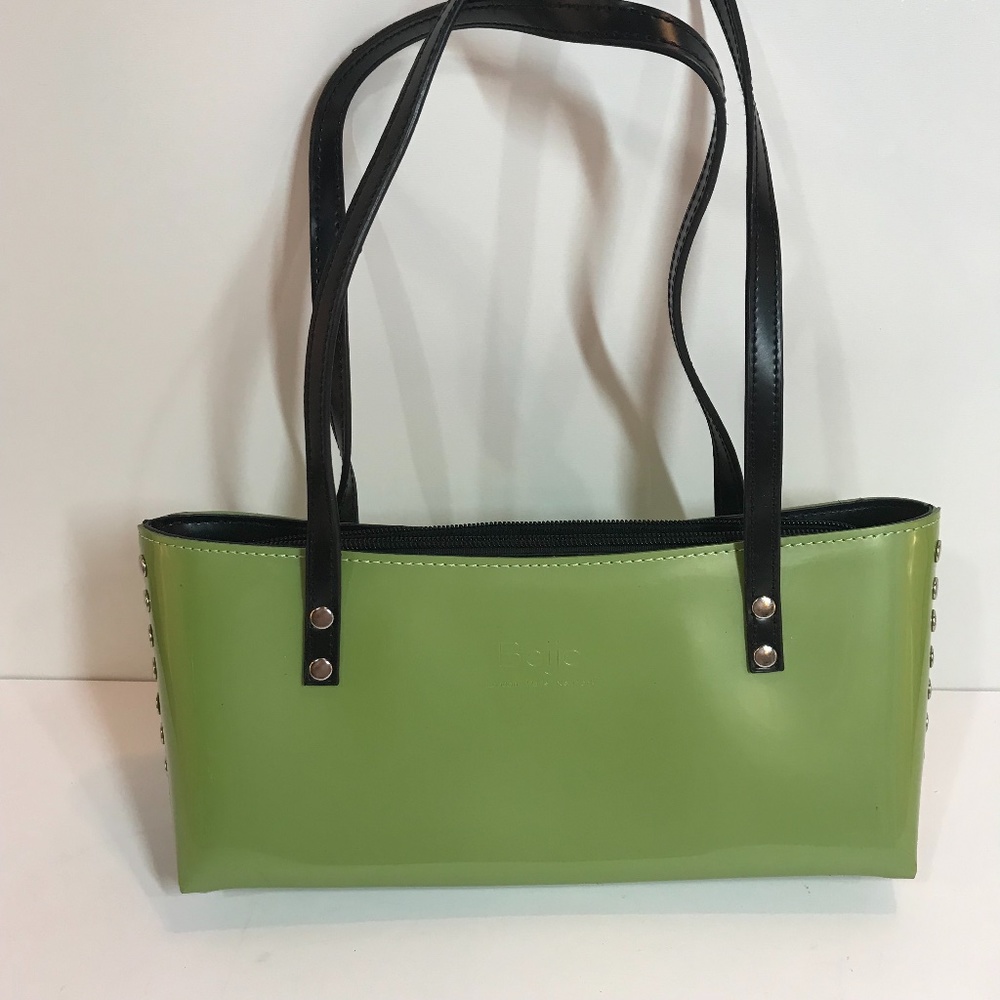Beijo Small Green Handbag with Studs